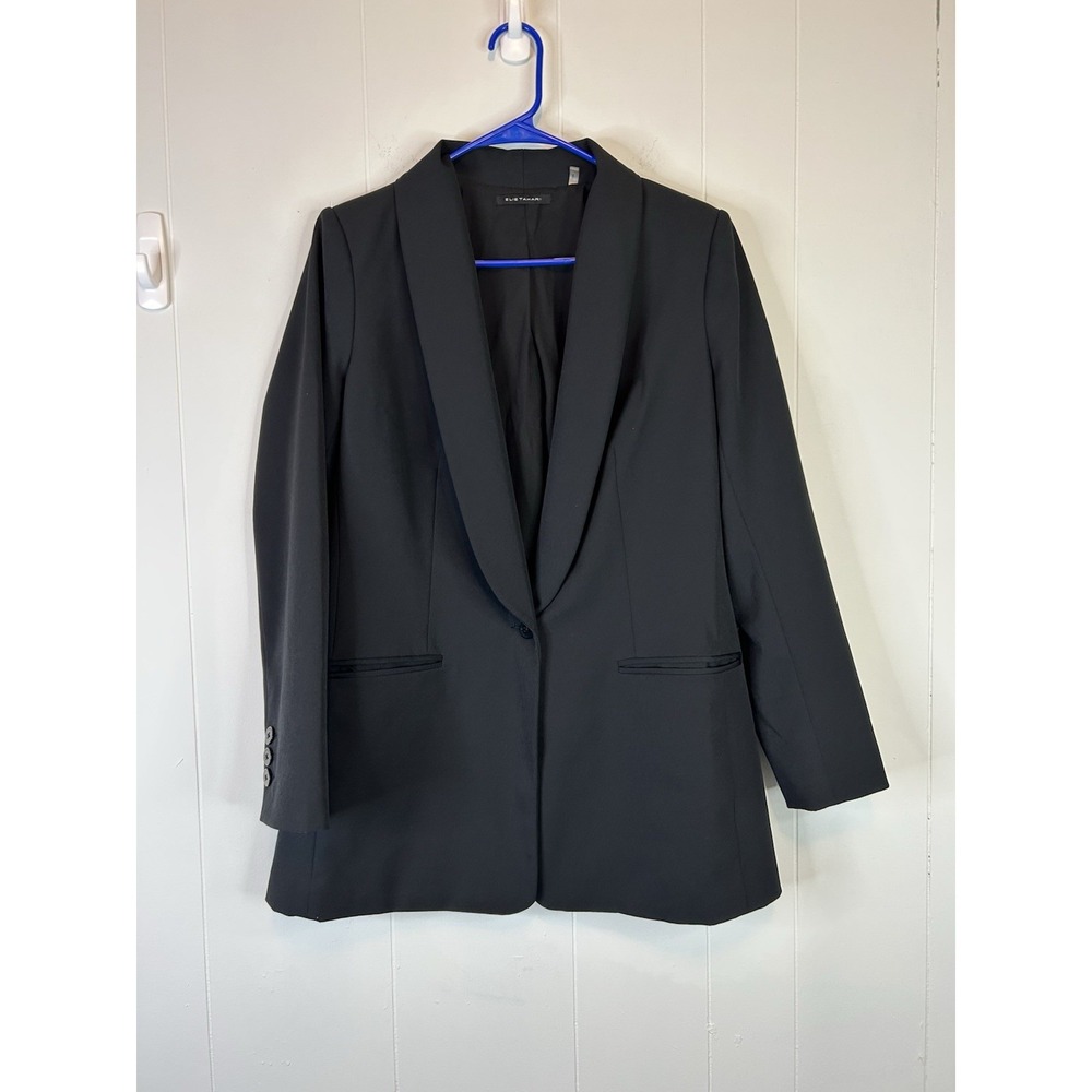 Elie Tahari Women's Size M Blazer Black Professional Casual 214